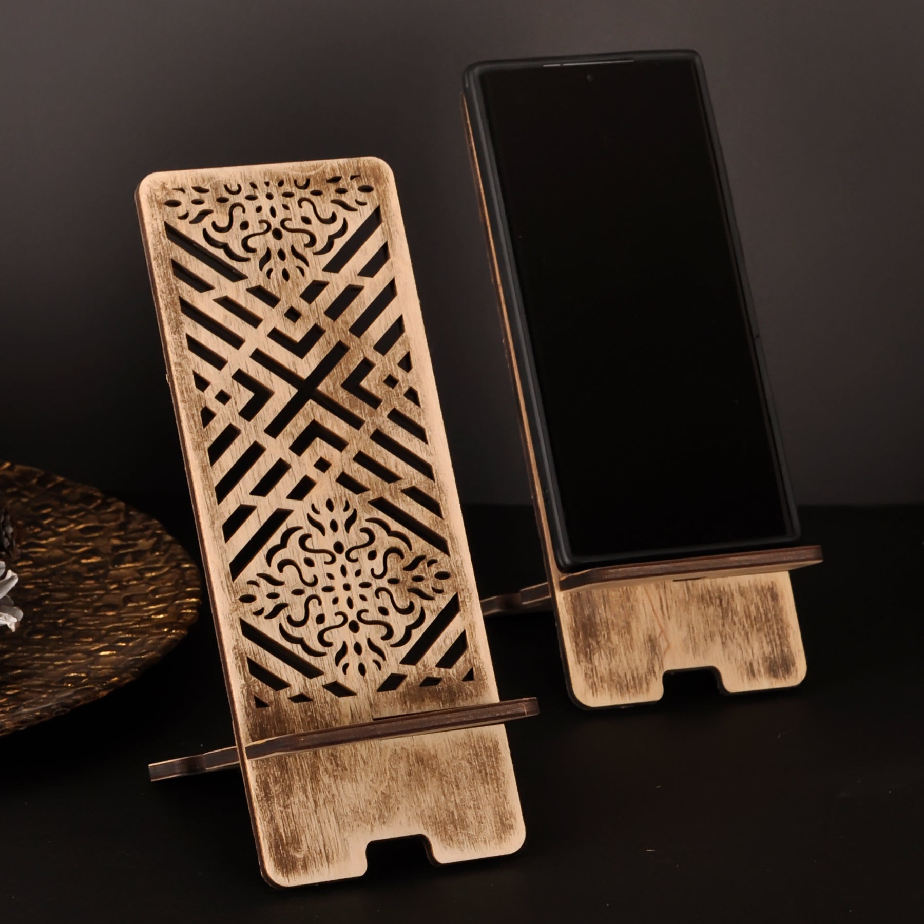 Дерев'яна підставка під телефон PT38_B